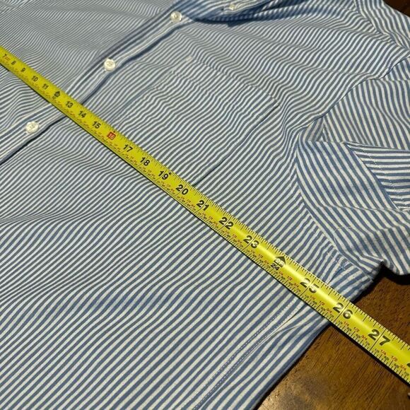 Duluth Trading Shirt Mens Size XL Blue Striped Long Sleeve Relaxed Fit Button Up - Picture 5 of 6
